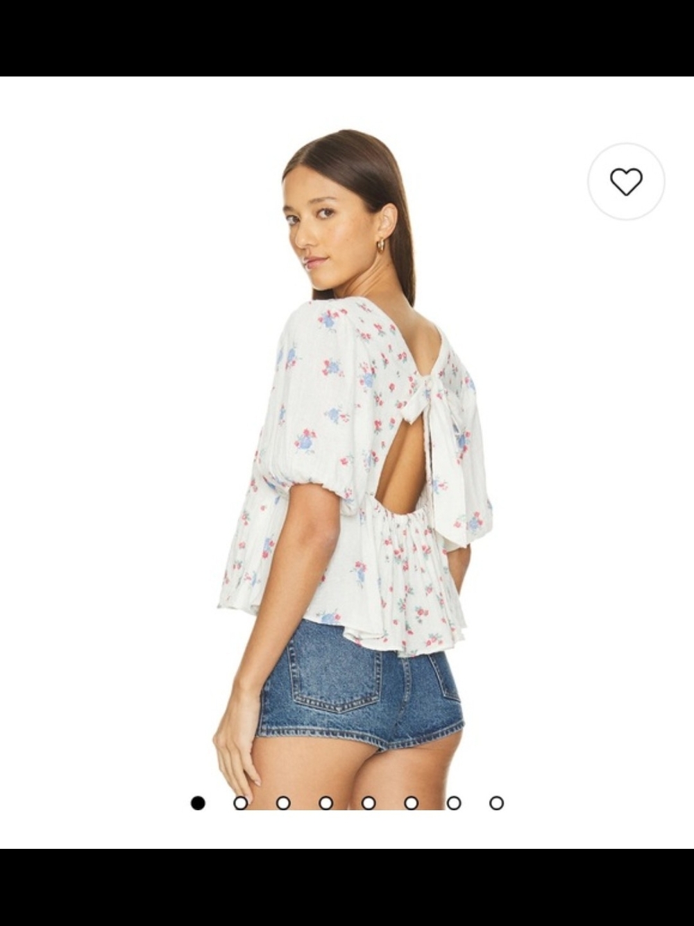 Free People Chloe Printed Top Tea Combo - Picture 3 of 7